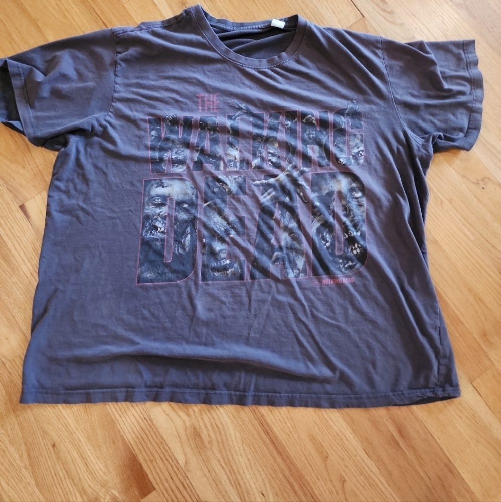 Vintage The Walking Dead Grey Men's 4XL XXXXL Tshirt
